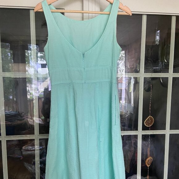 Turquoise J. Crew Sundress Size 2 Breakfast at Tiffany's, Old Money, Feminine - Picture 3 of 10